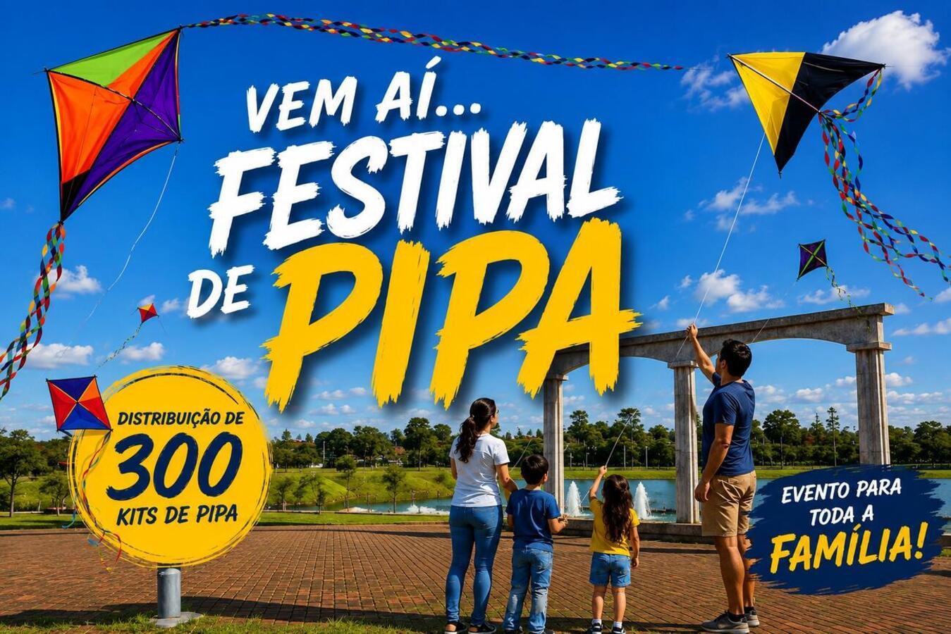 Céu de Toledo ganha cores com o Festival de Pipa no Parque do Povo no dia 23 de agosto