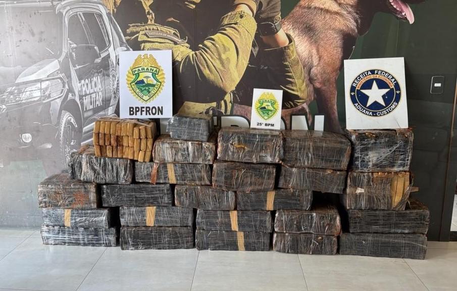 Operações do BPFRON apreendem quase 3 toneladas de drogas e causam prejuízo de R$ 6,7 milhões ao crime no Paraná