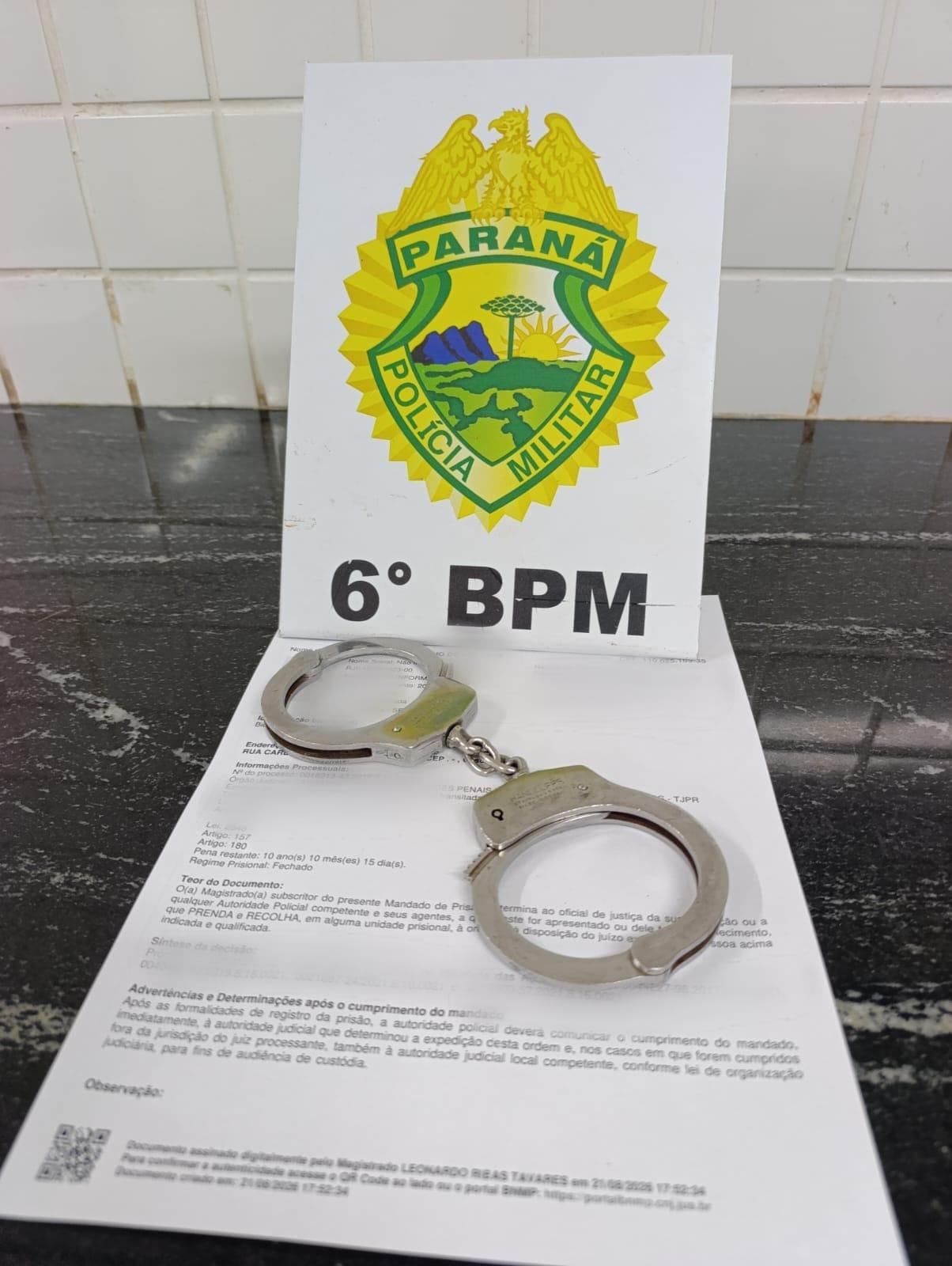Procurado por roubo e receptação é preso no Bairro Santa Felicidade em Cascavel
