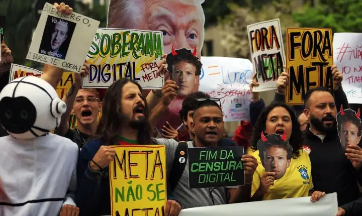 Ato em São Paulo cobra neutralidade da Meta nas eleições