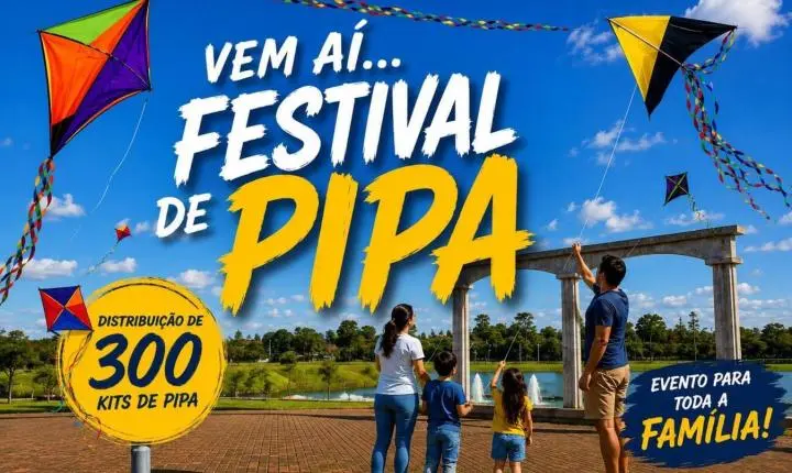 Céu de Toledo ganha cores com o Festival de Pipa no Parque do Povo no dia 23 de agosto