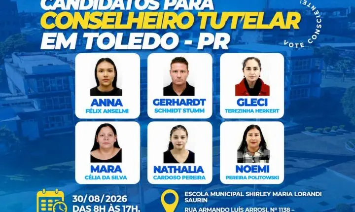 Toledo terá eleição suplementar para o Conselho Tutelar no dia 30 de agosto; saiba como votar